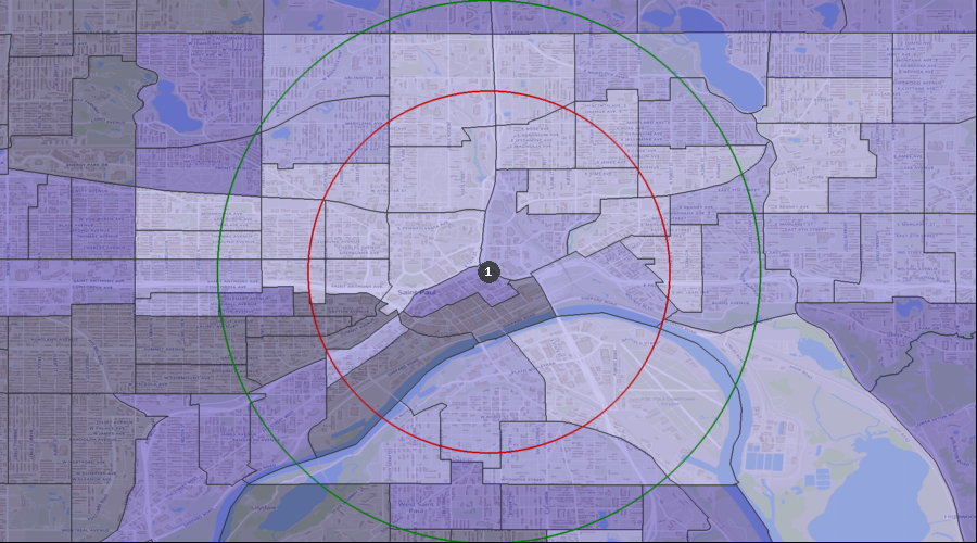 St. Paul, Minnesota - Percentage of the Population Visiting a Dentist in the Last 12 Months